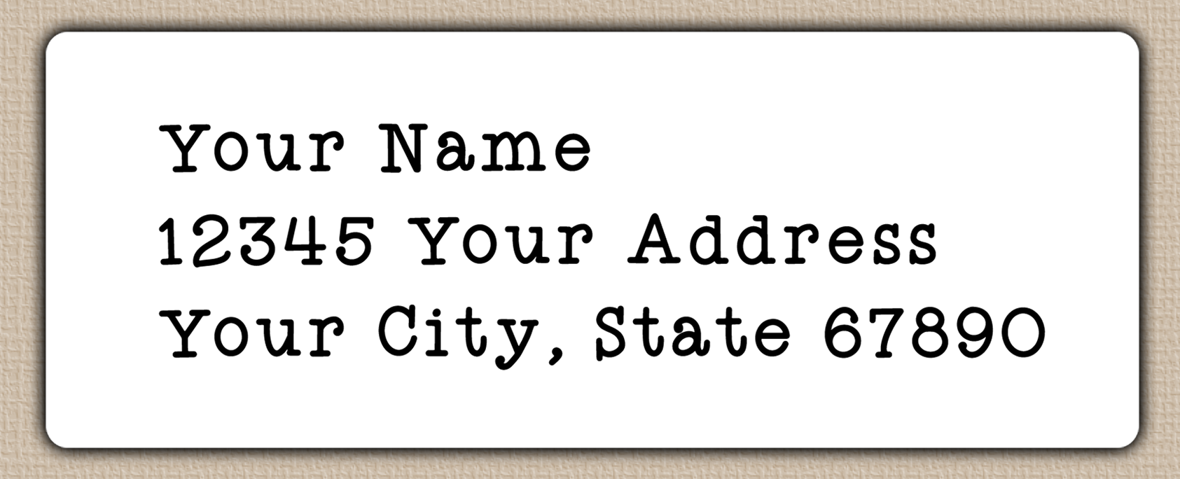 White Cute Rustic Typewriter Return Address Labels