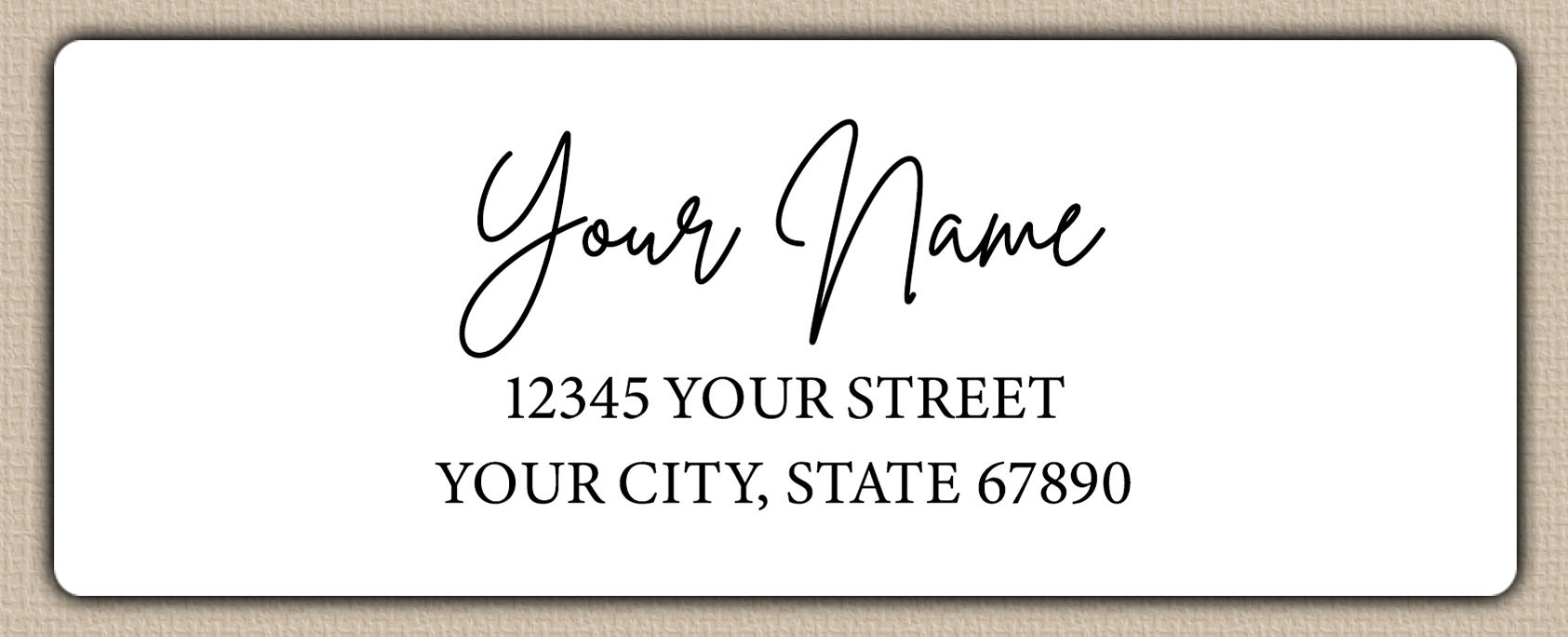 White Fashionable Signature Script Return