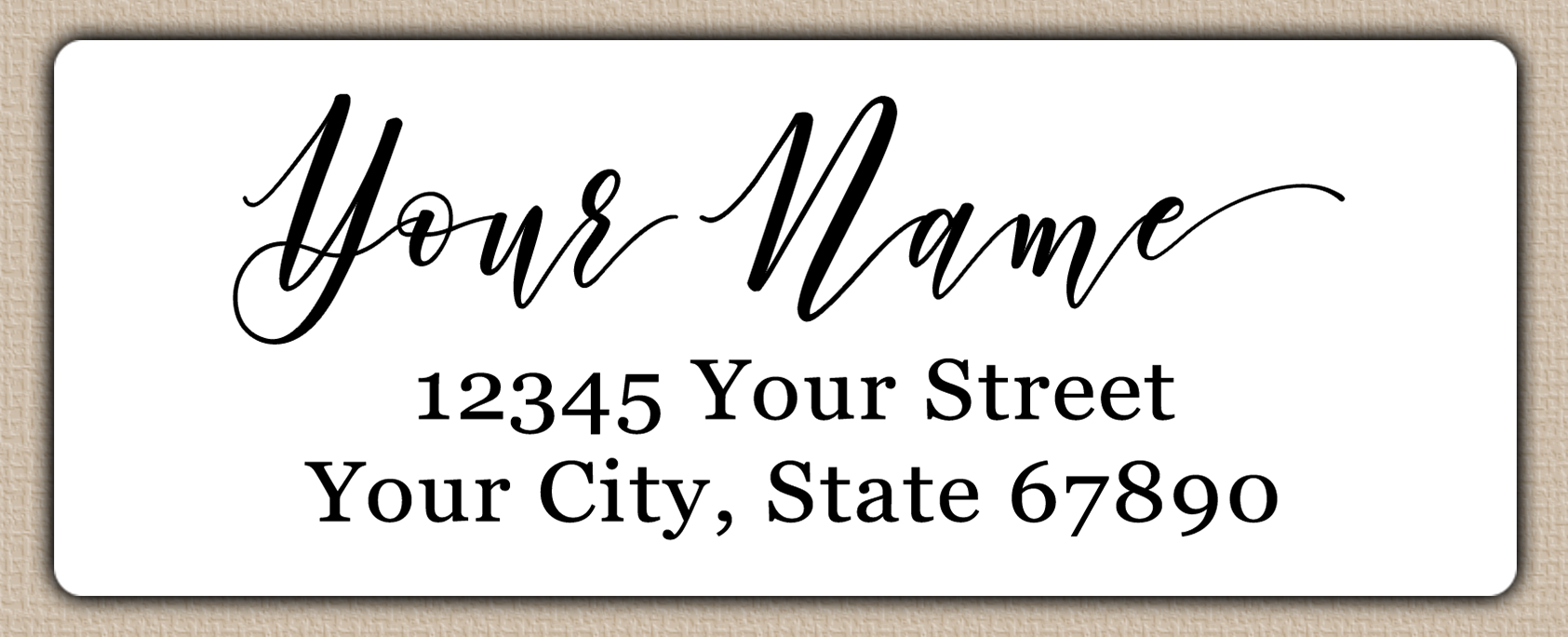 White Graceful Calligraphy Return Address Labels 