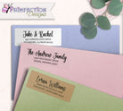 Charming Bouncy Script Return Address Labels on Evelopes