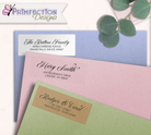 Romantic Calligraphy Return Address Labels on Evelopes