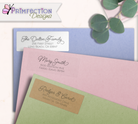 Romantic Handwriting Script Return Address Labels on Evelopes