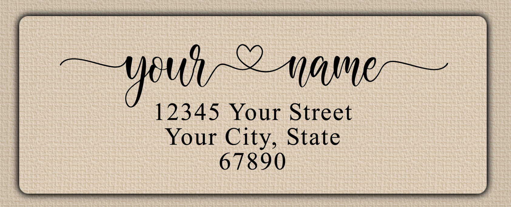 Clear Glossy Romantic Heart Accent Return Address Labels