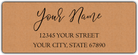 Brown Elegant Flowing Script Return Address Labels 