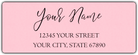 Pink Elegant Flowing Script Return Address Labels