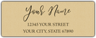 Ecru Elegant Flowing Script Return Address Labels