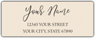 Ivory Elegant Flowing Script Return Address Labels