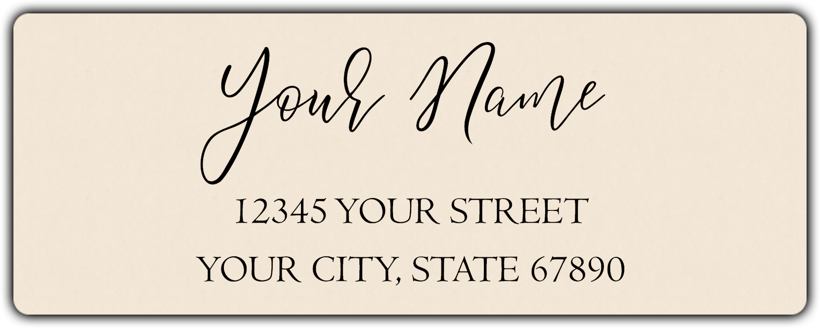 Ivory Elegant Flowing Script Return Address Labels