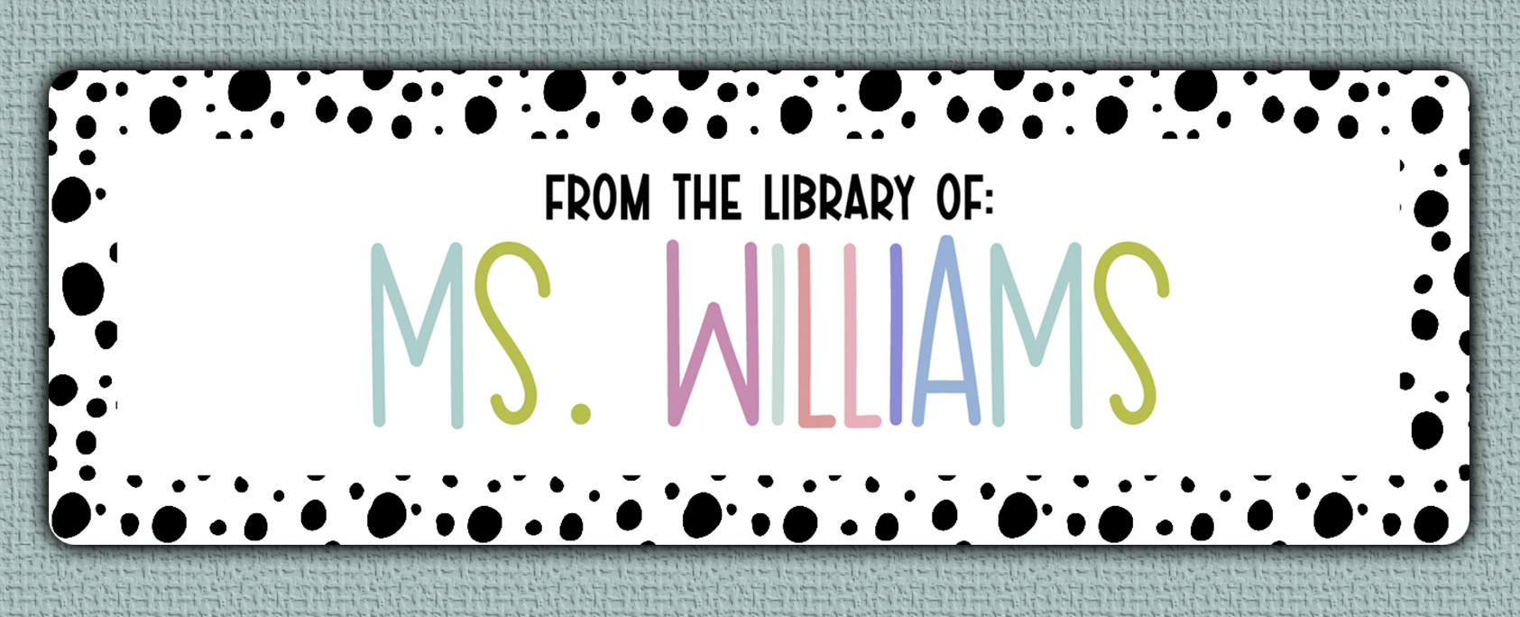 Spotted Border Name Stickers - from the library of option