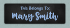 Blue Chalkboard Name Stickers - This Belongs To sticker