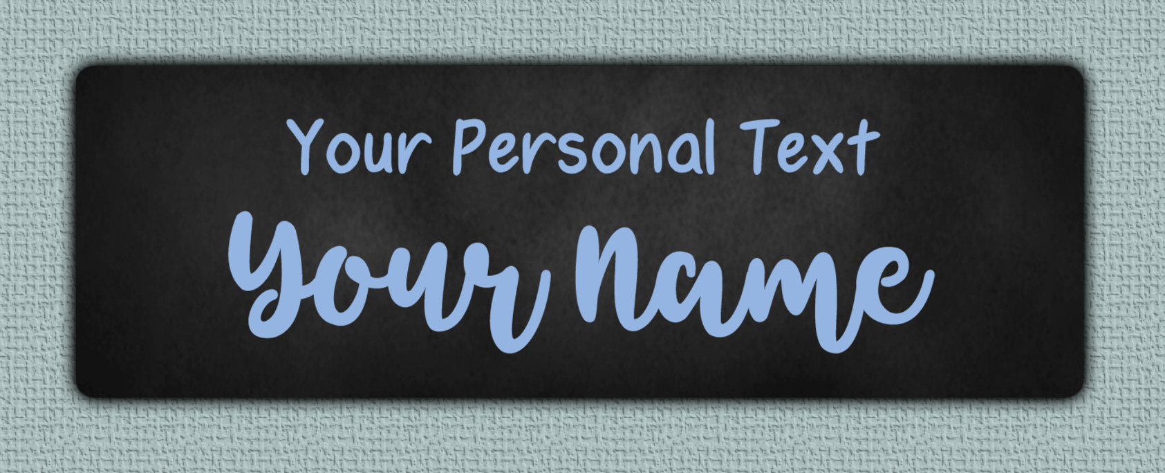 Blue Chalkboard Name Stickers - your own text