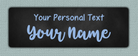 Blue Chalkboard Name Stickers - your own text