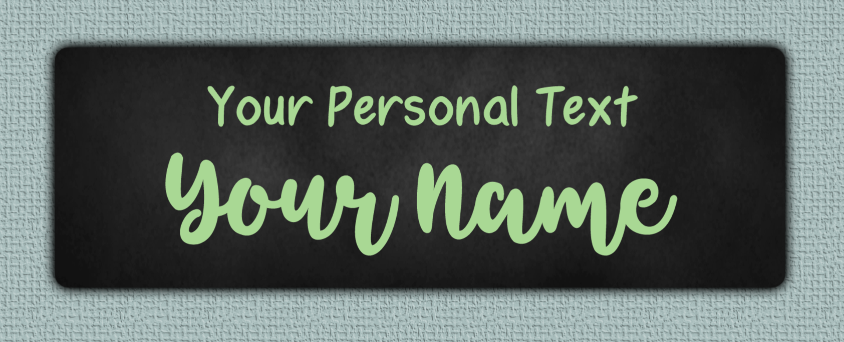 Green Chalkboard Name Stickers - your own text