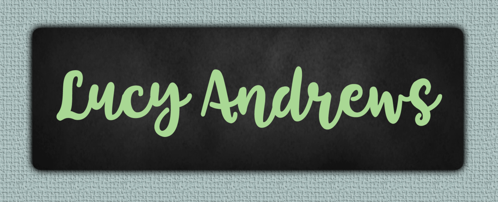 Green Chalkboard Name Stickers - with just the name