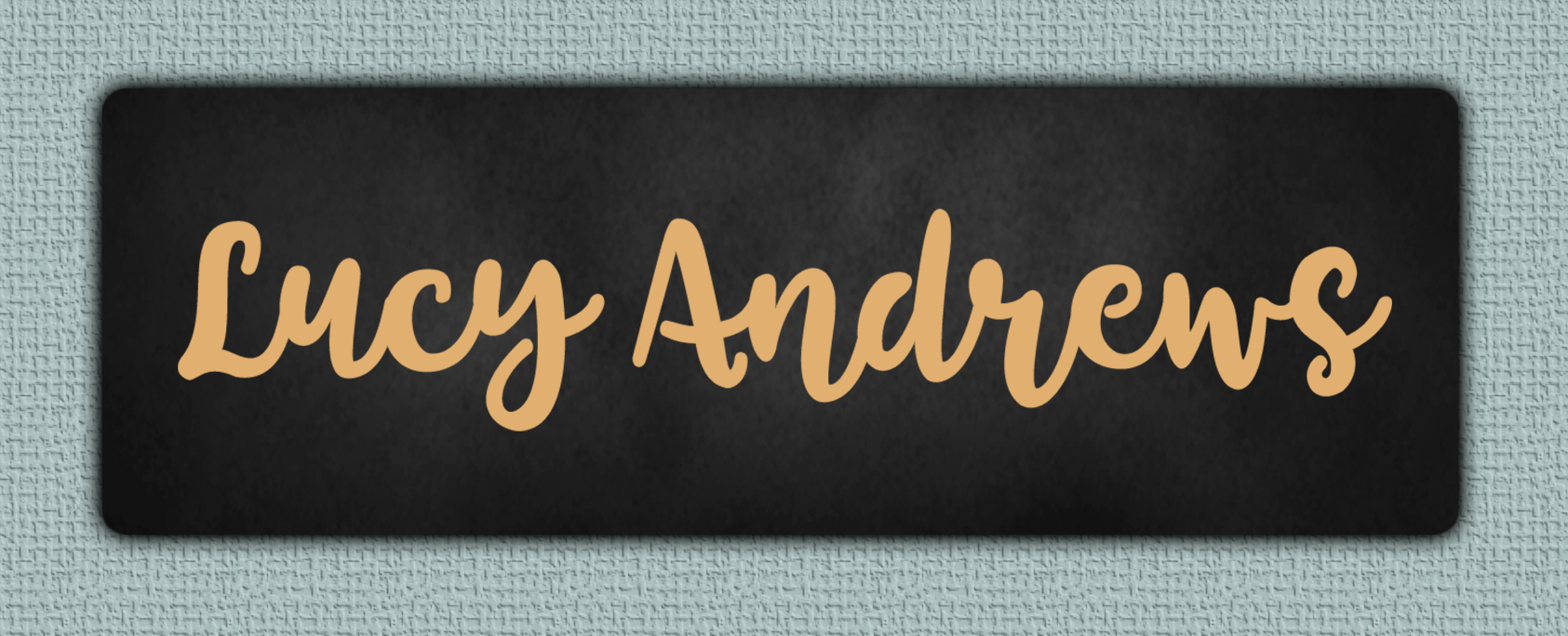Orange Chalkboard Name Stickers - with just the name