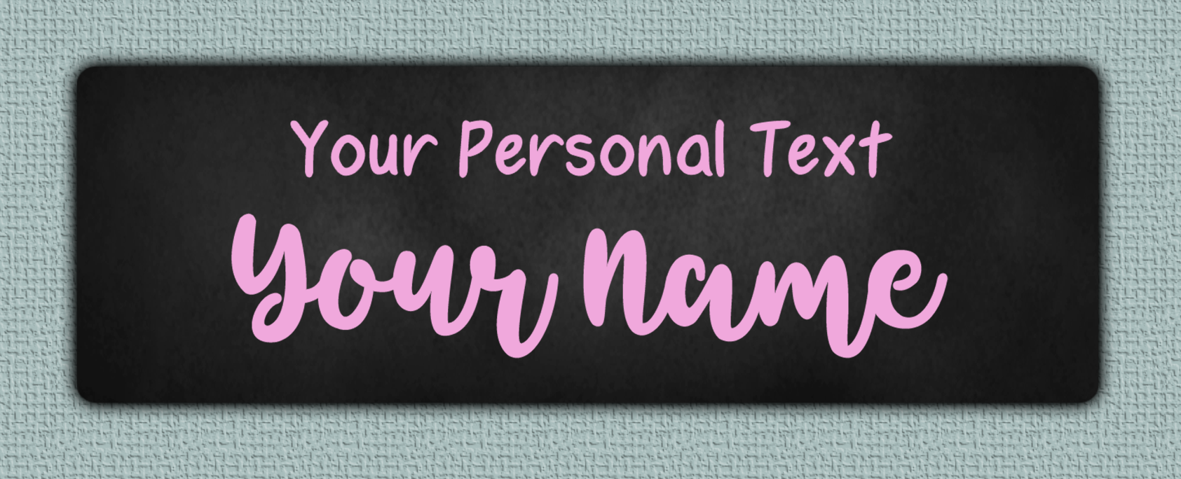 Pink Chalkboard Name Stickers - your own text