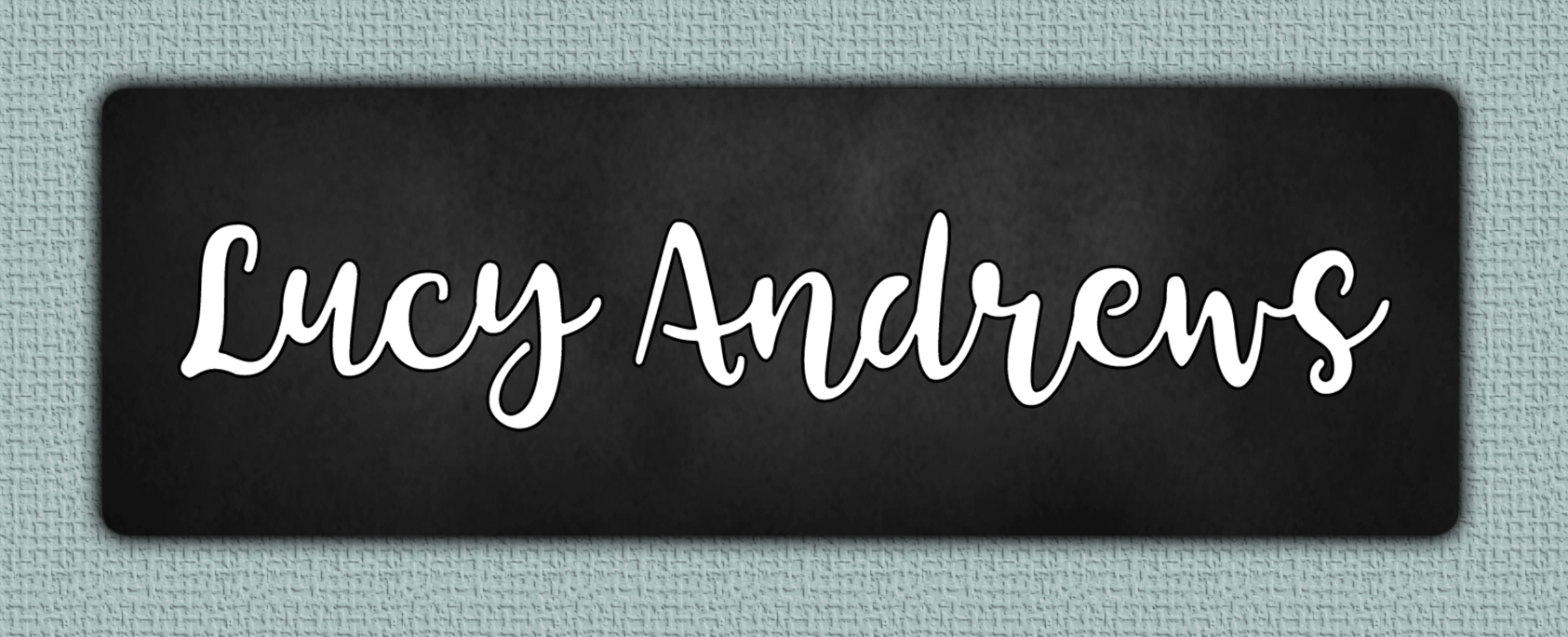 Yellow Chalkboard Name Stickers - with just the name