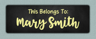 Yellow Chalkboard Name Stickers - This Belongs To sticker