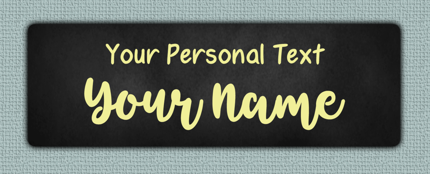 Yellow Chalkboard Name Stickers - your own text
