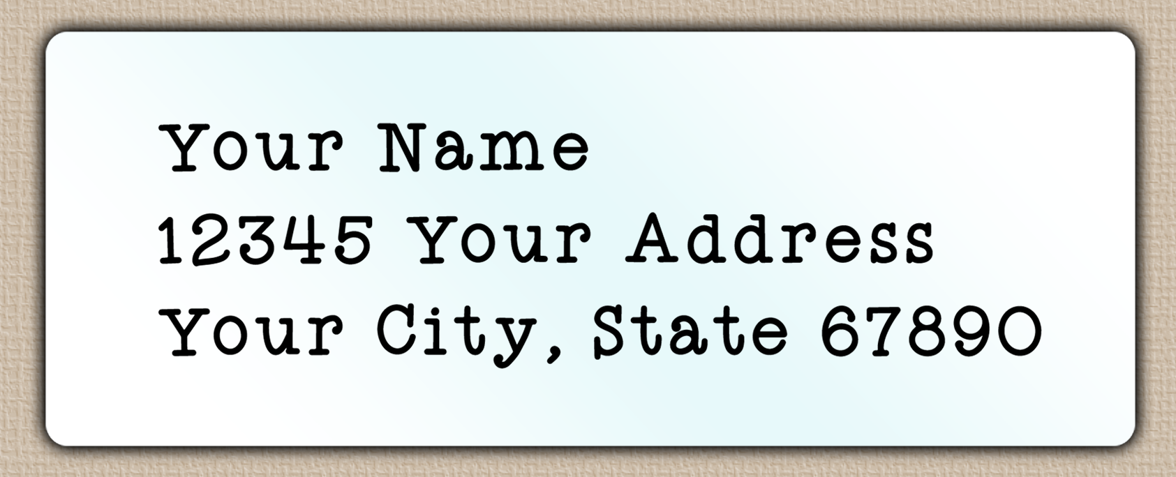Waterproof Cute Rustic Typewriter Return Address Labels