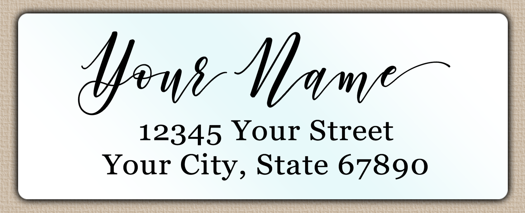 Waterproof Graceful Calligraphy Return Address Labels 