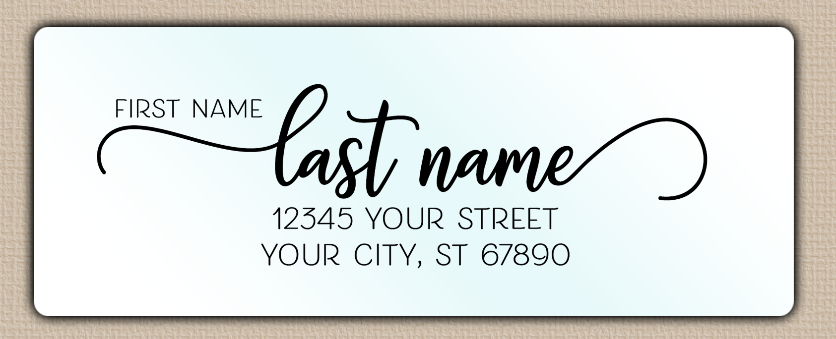 Waterproof Modern Script Return Address Labels