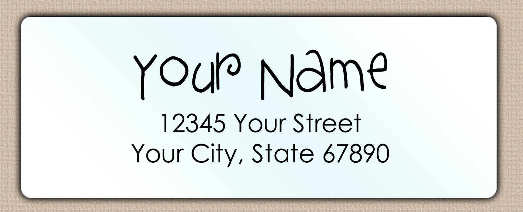 Waterproof Whimsical Script Return Address Labels