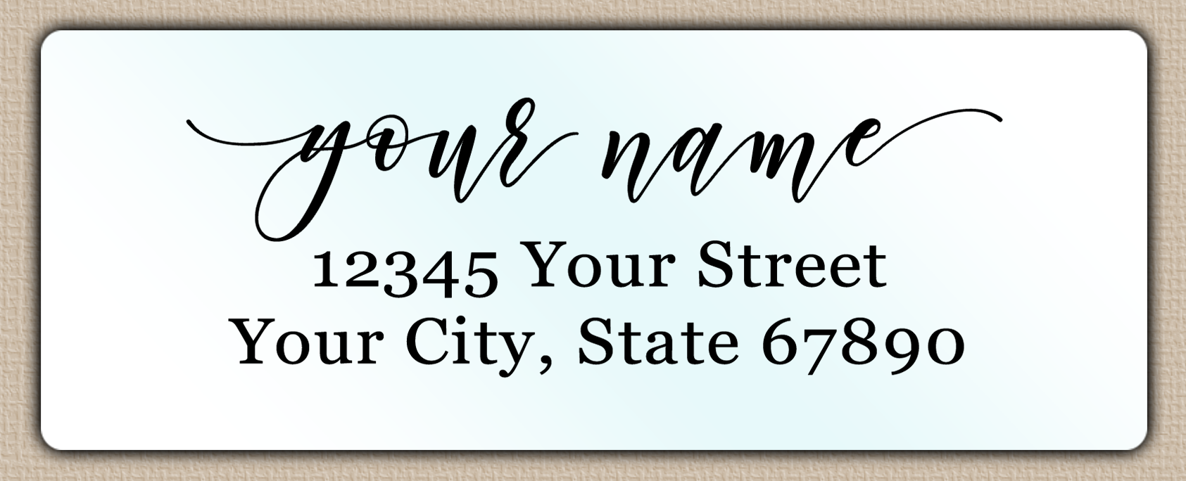 Waterproof Elegant Script Return Address Labels 