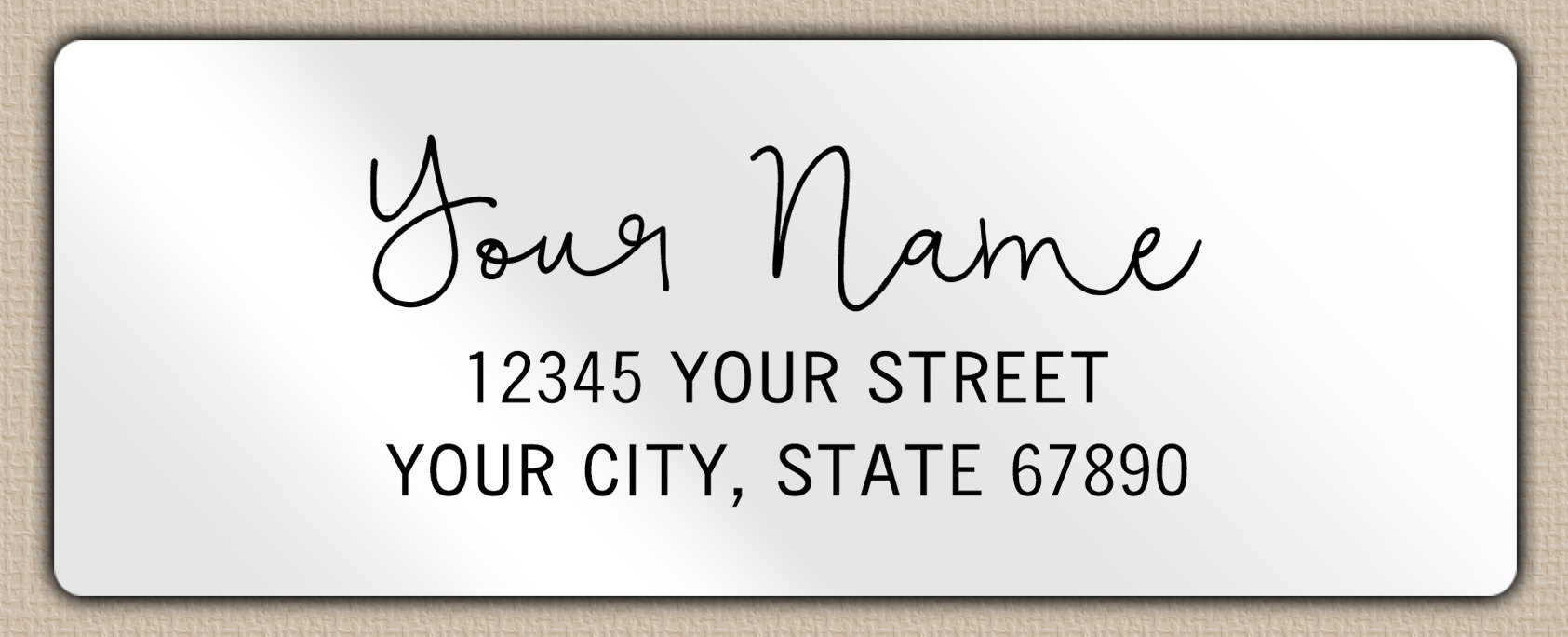 White Glossy Fancy Monoline Script Return