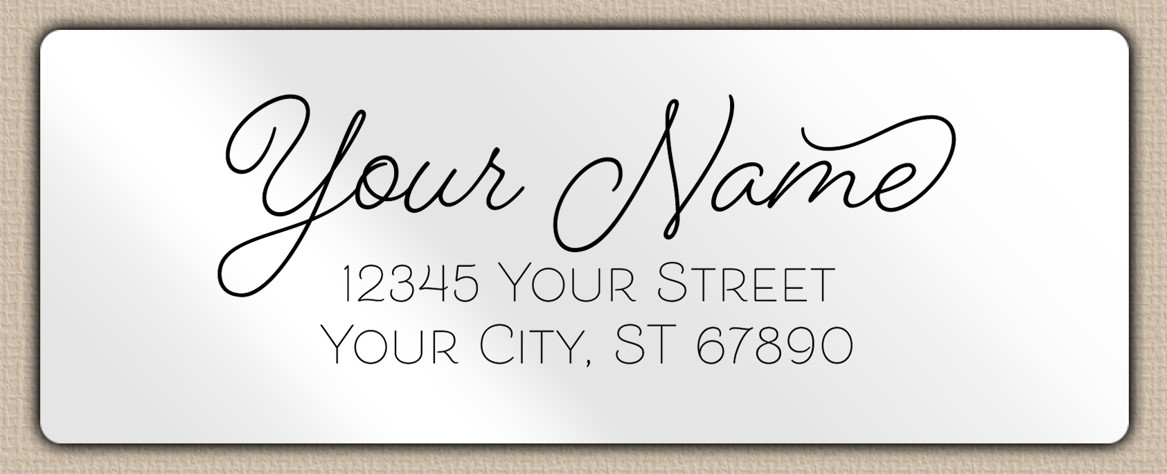 White Glossy Romantic Monoline Script Return