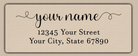 Clear Glossy Bold Flourish Script Return Address Labels